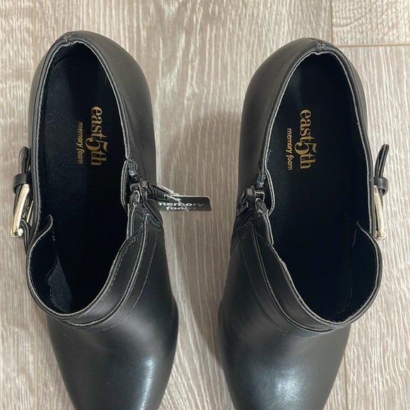 NWT East 5th EF Emmelie Black Booties Memory Foam Buckle Heeled 6 - Picture 8 of 16
